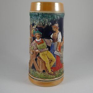 Rare, vintage, colorful German beer stein.